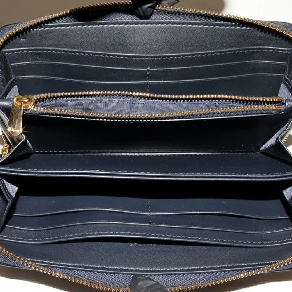 Dior Round Zipper Long Wallet With Change Pocket Oblique Jacquard 30